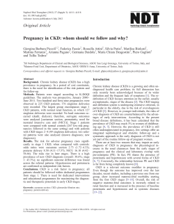Pregnancy in CKD: whom should we follow and