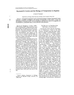 Raymond B. Cowles and the Biology of Temperature in Reptiles