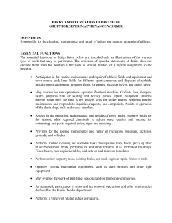 Parks and Recreation - Groundskeeper