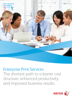 Enterprise Print Services The shortest path to a leaner cost structure