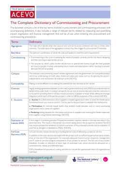 The Complete Dictionary of Commissioning and Procurement