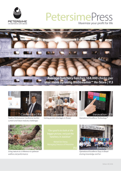 Average hatchery hatches 164,000 chicks per year more by using