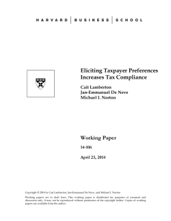 Eliciting Taxpayer Preferences Increases Tax Compliance