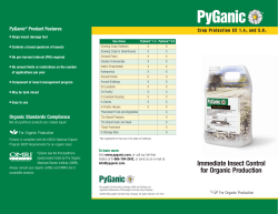 Immediate Insect Control for Organic Production