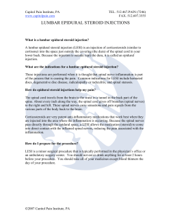 lumbar epidural steroid injections