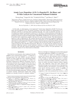 Atomic Layer Deposition (ALD) Co-Deposited PtrRu Binary and Pt
