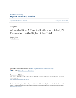 All for the Kids: A Case for Ratification of the U.N. Convention on the