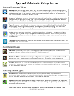 Apps and Websites for College Success