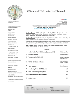 Human Rights Commission Meeting Minutes November 12, 2015