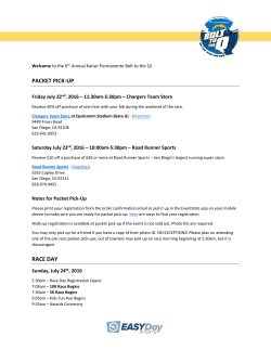 PACKET PICK-UP RACE DAY