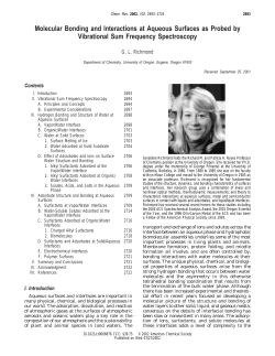 Molecular Bonding and Interactions at Aqueous