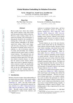 Global Relation Embedding for Relation Extraction