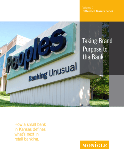 Taking Brand Purpose to the Bank