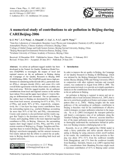 A numerical study of contributions to air pollution in Beijing during