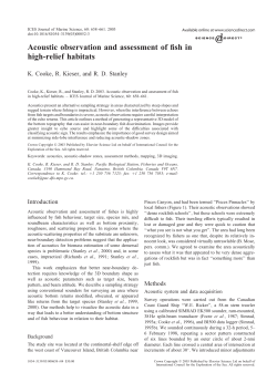 Acoustic observation and assessment of fish in high
