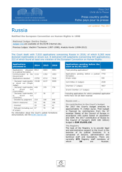 Russia - European Court of Human Rights