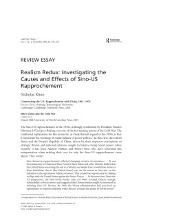Realism Redux: Investigating the Causes and Effects of Sino