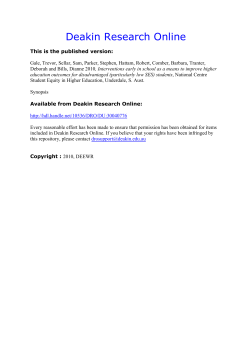 Interventions early in school as a means to improve - DRO