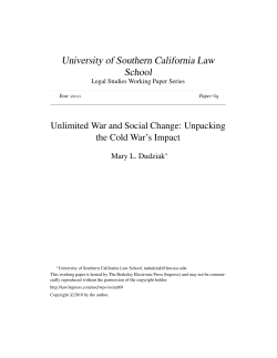 Unlimited War and Social Change: Unpacking the Cold War`s Impact