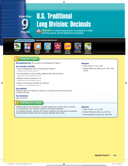 US Traditional Long Division: Decimals