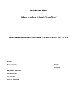 MODERN POMPEII AND ANCIENT POMPEII: RELIGIOUS TOURISM