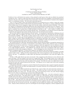 Solving Chlorosis Problems