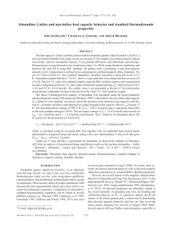 Almandine: Lattice and non-lattice heat capacity behavior and