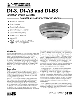 DI-3/A3/B3 Ionization Smoke Detector 6119