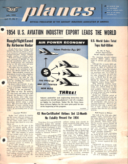 1954 us aviation industry export leads the world