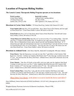directions to riding locations - The Lanark County Therapeutic