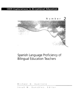 Spanish Language Proficiency of Bilingual Education Teachers