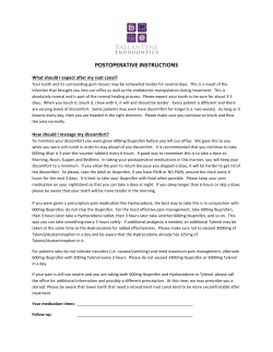 Ballantyne Endodontics Post Operative Instructions