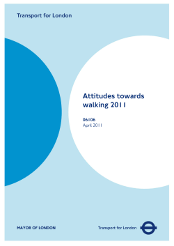 Attitudes towards walking 2011