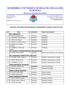 SELECTED APPLICANTS-ODN-19 JULY 2013