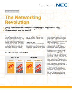 The Networking Revolution - NEC Corporation of America