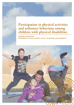 Participation in physical activities and sedentary