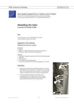 Modelling the helix -