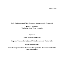 Basin-Scale Integrated Water Resources Management in Central