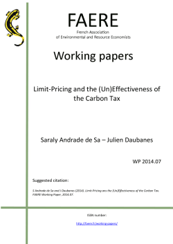 Limit-Pricing and the (Un)Effectiveness of the Carbon Tax