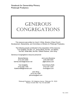 Notebook for Stewardship Consultation
