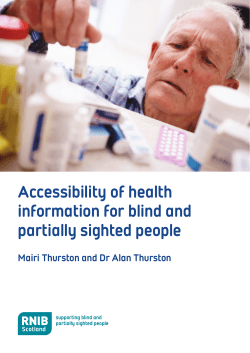 Accessibility of health information for blind and partially