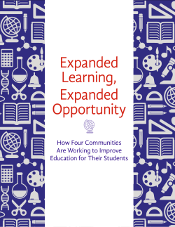 Expanded Learning, Expanded Opportunity