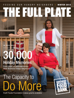 The Capacity to - Northern Illinois Food Bank