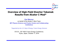 Overview of High-Field Divertor Tokamak Results from Alcator C-Mod*