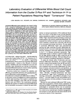 Laboratory Evaluation of Differential White Blood Cell Count