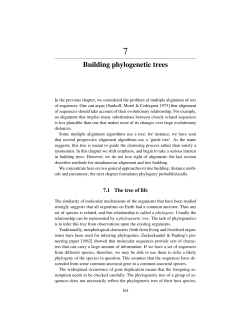 Building phylogenetic trees