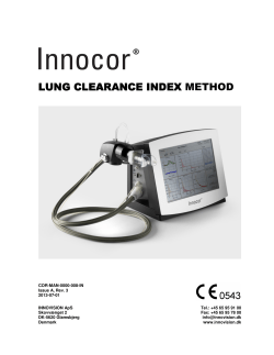LUNG CLEARANCE INDEX METHOD