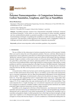 Polymer Nanocomposites&mdash;A Comparison between [1.0]Carbon