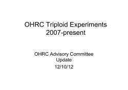 OHRC Triploid Experiments 2007