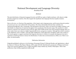 National Development and Language Diversity